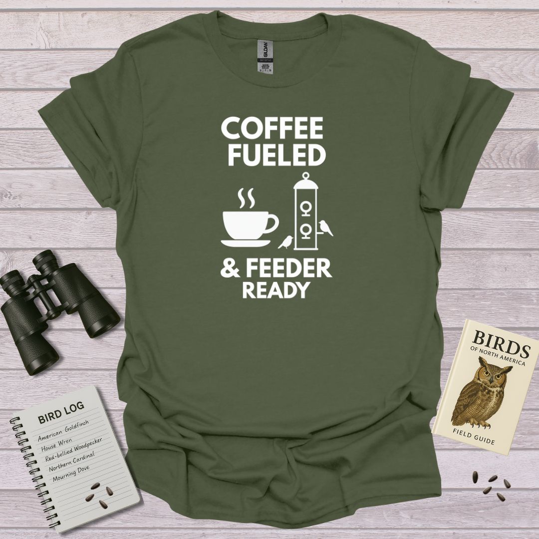 Caffeinated Birdwatching Tee | For Bird Lovers | Swooply - Swooply ShopT-Shirt