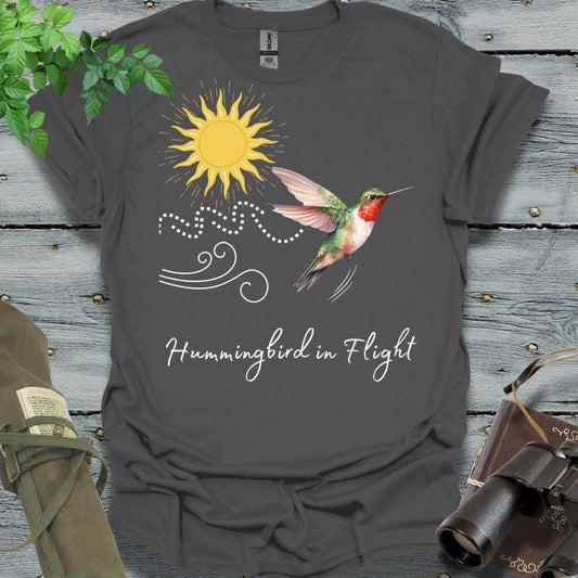 Hummingbird in Flight Bird T-Shirt - Swooply Shop