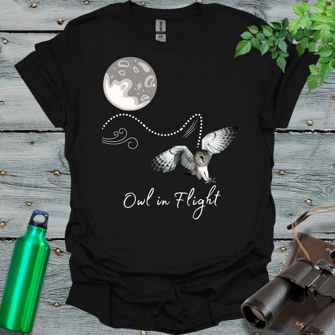 Owl in Flight T-Shirt - Swooply Shop