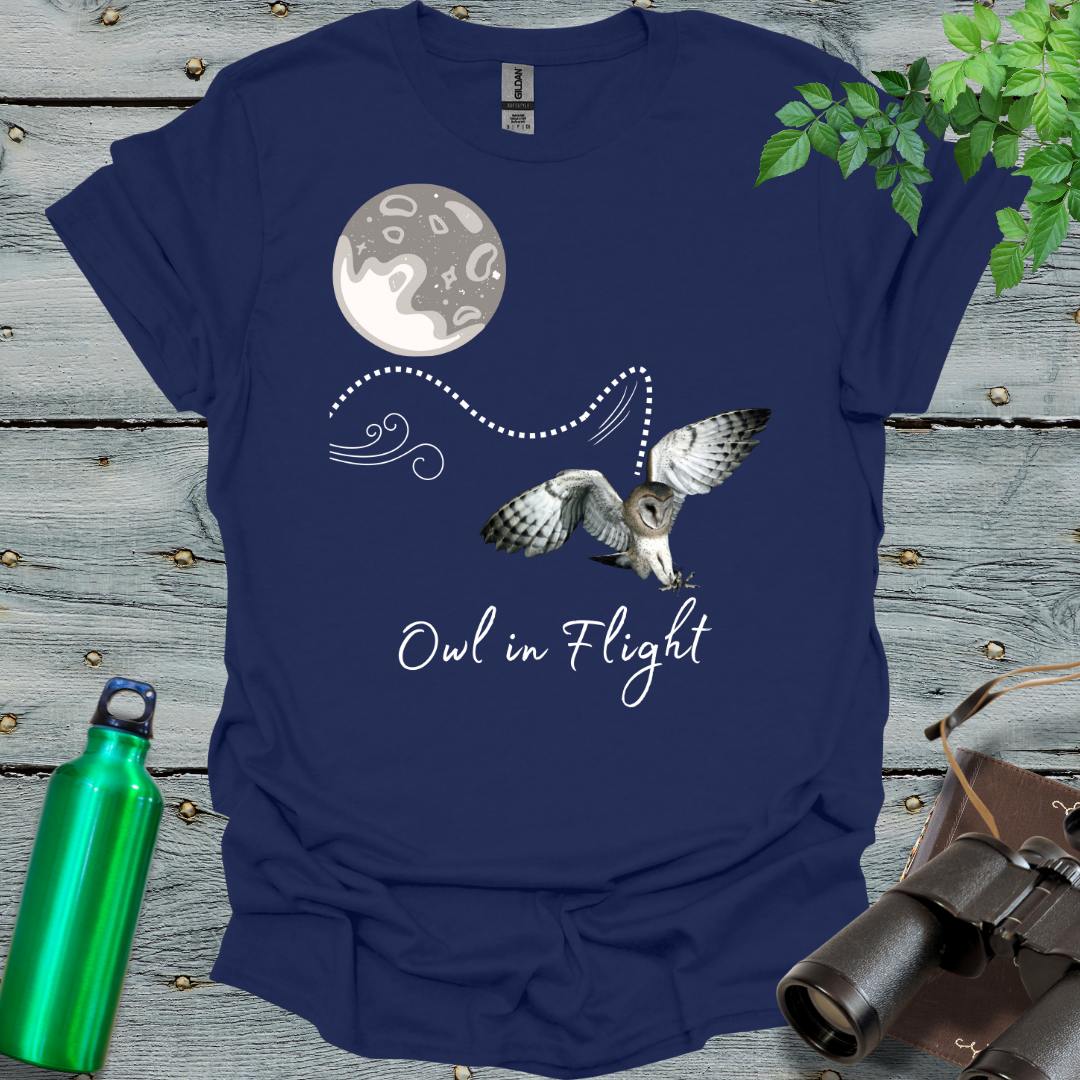 Owl in Flight T-Shirt - Swooply Shop